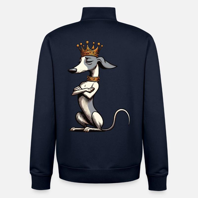 Whippet Greyhound Whippets Greyhound Owner - Unisex Organic Zip Sweatshirt by Stanley/Stella - navy