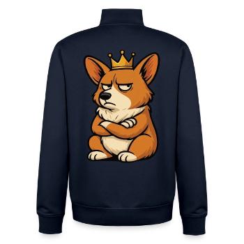 Corgi Corgis Welsh Corgi Corgi Owners Corgis - Unisex Organic Zip Sweatshirt by Stanley/Stella - navy - Back - AI Model Male 185 light (185cm)