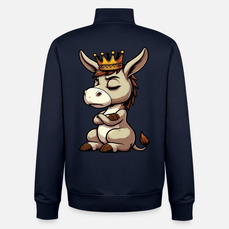 Esel Eselchen Eselhalter Muli Langohresel Muli - Unisex Organic Zip Sweatshirt von Stanley/Stella - Navy