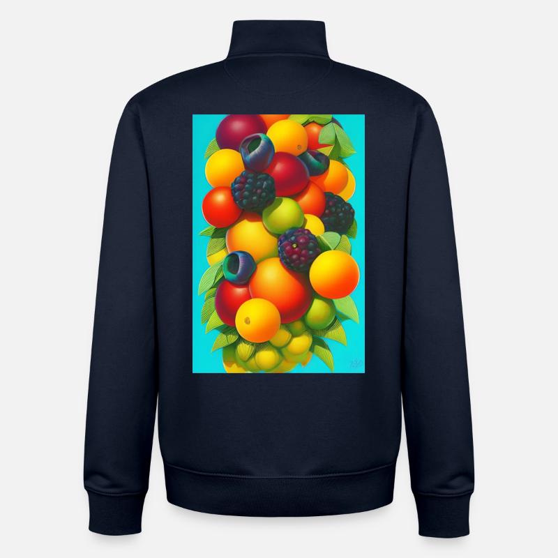 Früchte - Unisex Organic Zip Sweatshirt von Stanley/Stella - Navy