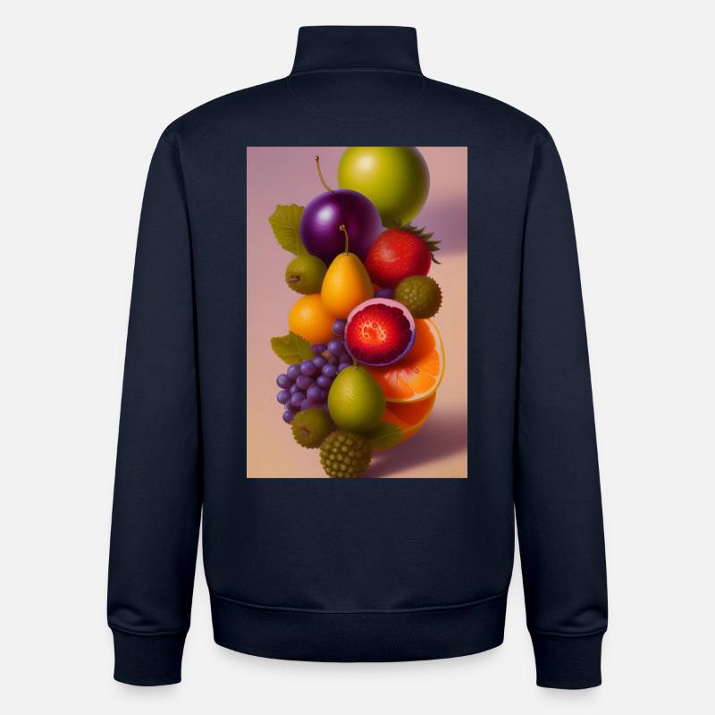 Fruit - Sweat zippé unisexe en coton bio Stanley/Stella - marine