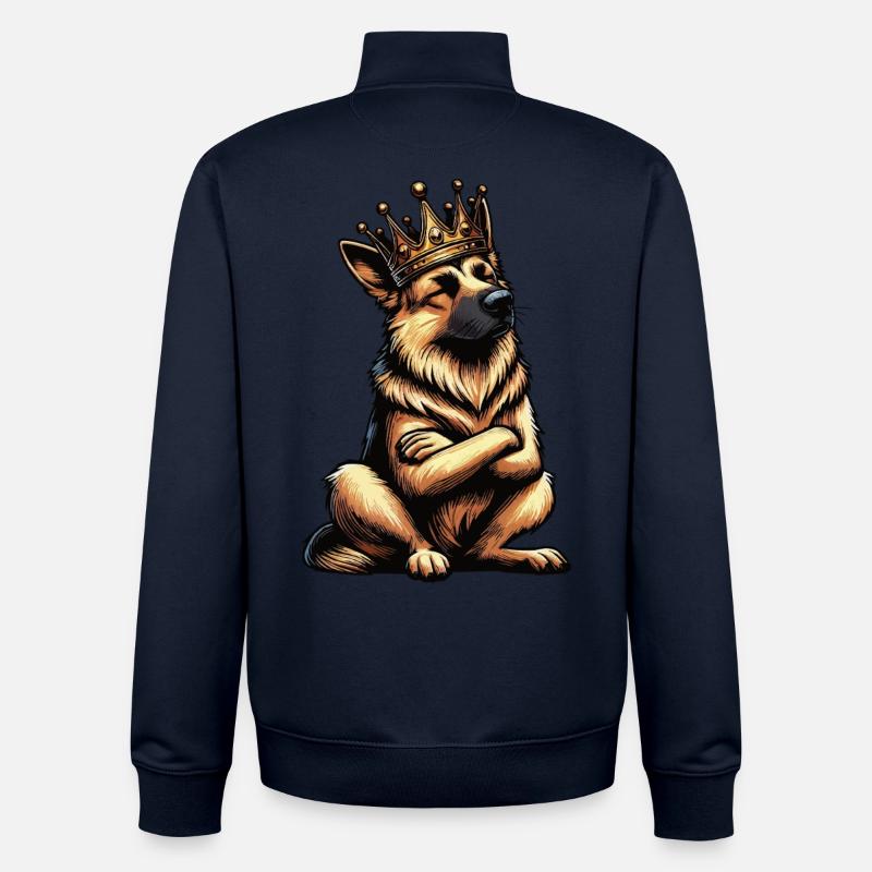 Deutscher Schäferhund Schäferhunde Schäferhunde - Unisex Organic Zip Sweatshirt von Stanley/Stella - Navy