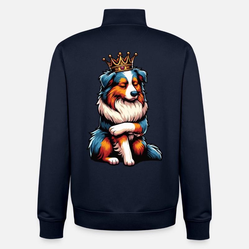 Australian Shepherd Aussie Aussiebesitzer Aussies - Unisex Organic Zip Sweatshirt von Stanley/Stella - Navy