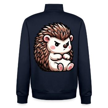Hérisson Hérisson Amoureux des hérissons Propriétaire de hérisson Gardien de hérissons Stinger - Sweat zippé unisexe en coton bio Stanley/Stella - marine - Dos - AI Model Male 185 light (185cm)