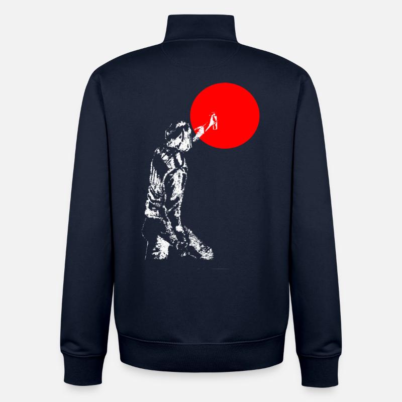 sprayer mit punkt - Sweat zippé unisexe en coton bio Stanley/Stella - marine