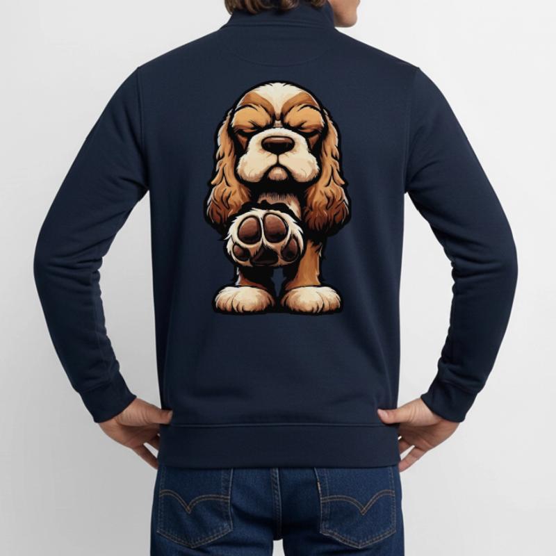 Cocker Spaniel Cocker Chien Cocker Propriétaire de cocker Spaniel Sweat zippé unisexe en coton bio Stanley/Stella