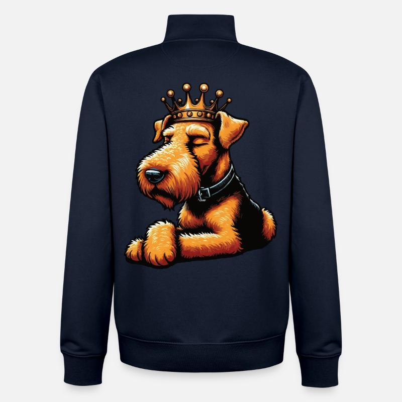 Airedale Terrier Airedales Airedale Lover - Sweat zippé unisexe en coton bio Stanley/Stella - marine