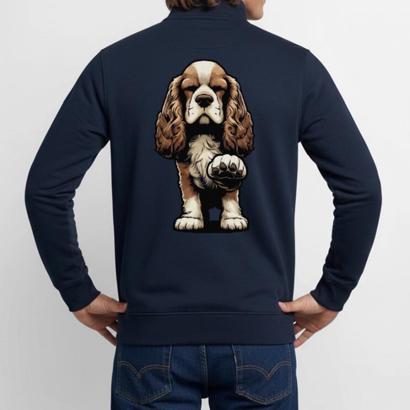 Cocker Spaniel Cocker Chien Cocker Propriétaire de cocker Spaniel Sweat zippé unisexe en coton bio Stanley/Stella