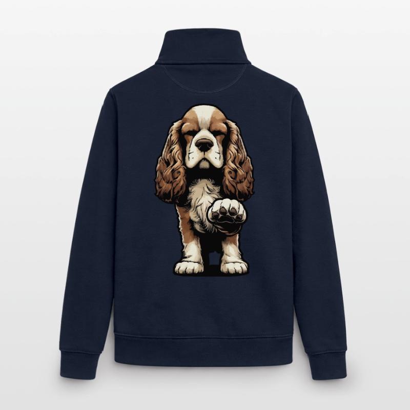 Cocker Spaniel Cocker Chien Cocker Propriétaire de cocker Spaniel Sweat zippé unisexe en coton bio Stanley/Stella