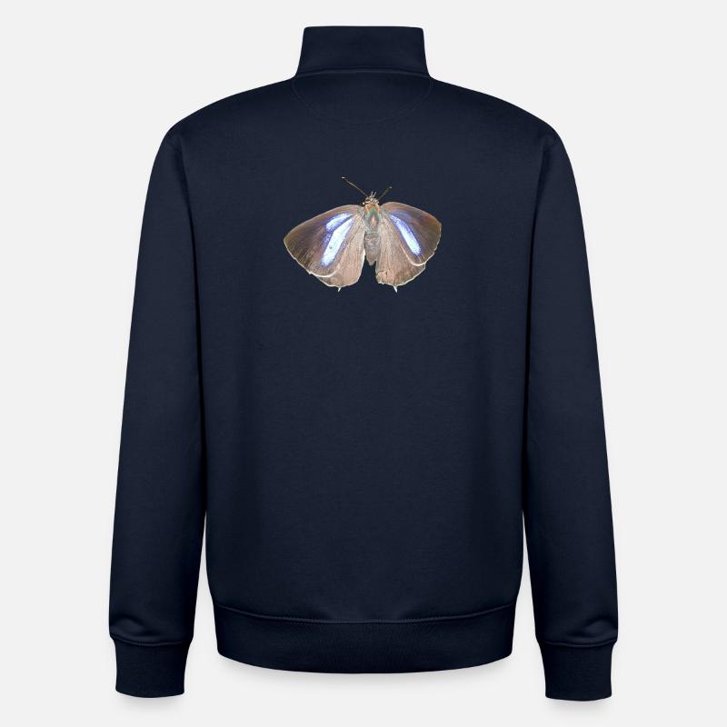 Mèche de cheveux violette - Sweat zippé unisexe en coton bio Stanley/Stella - marine