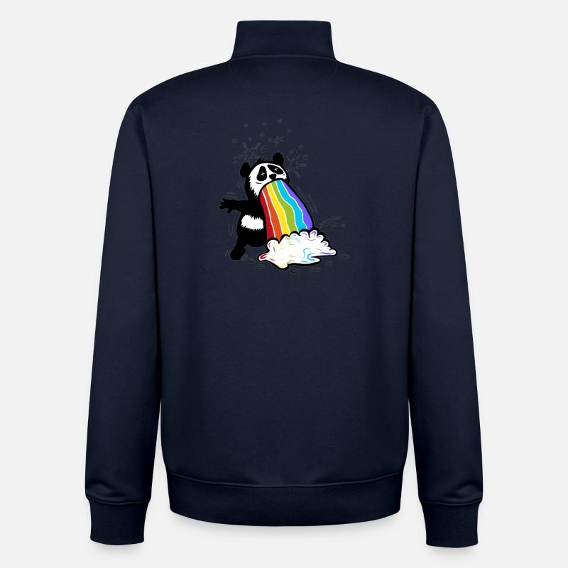 Panda_upchuck - Unisex Organic Zip Sweatshirt by Stanley/Stella - navy