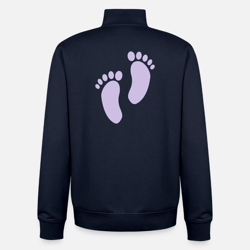 2541614 15465747 pied - Sweat zippé unisexe en coton bio Stanley/Stella - marine