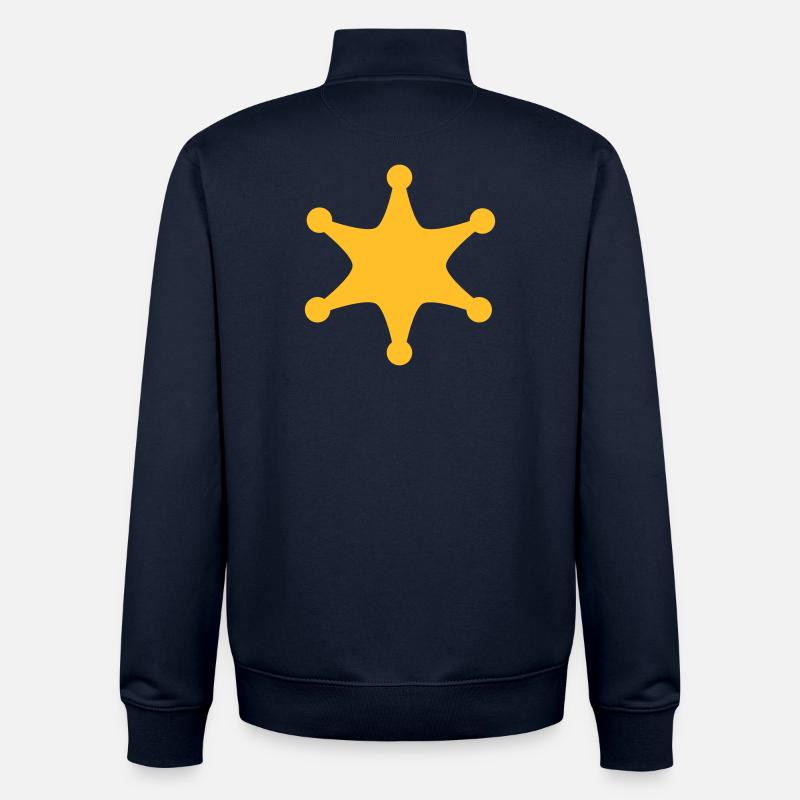 2541614 15815532 sheriff - Sweat zippé unisexe en coton bio Stanley/Stella - marine