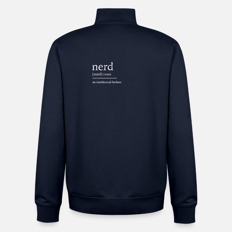Nerd nerd - Sweat zippé unisexe en coton bio Stanley/Stella - marine