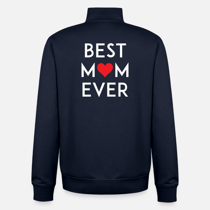 Meilleure maman jamais - Sweat zippé unisexe en coton bio Stanley/Stella - marine