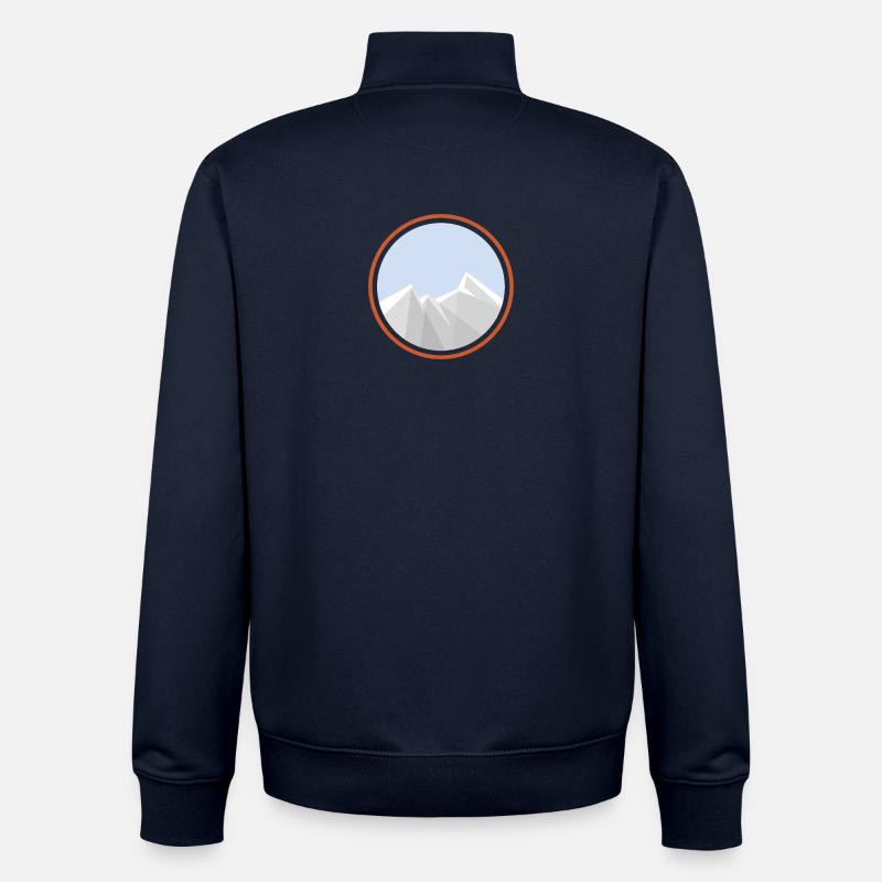 mountain chain - Unisex Organic Zip Sweatshirt by Stanley/Stella - navy