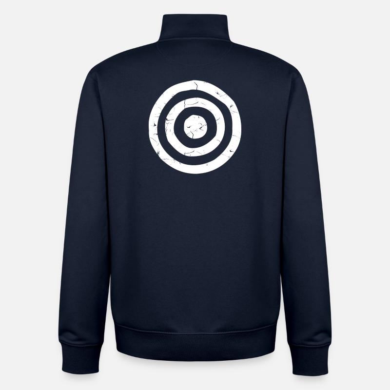 Cible Cible blanc sale - Sweat zippé unisexe en coton bio Stanley/Stella - marine