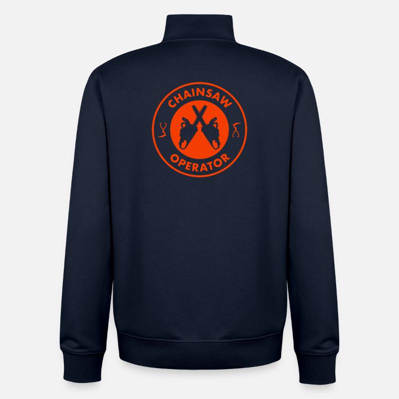 Chainsaw operator - Unisex Organic Zip Sweatshirt by Stanley/Stella - navy