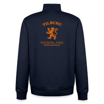 TILBURG Nederland Niederlande Netherlands - Unisex Organic Zip Sweatshirt by Stanley/Stella - navy - Back - AI Model Male 185 light (185cm)