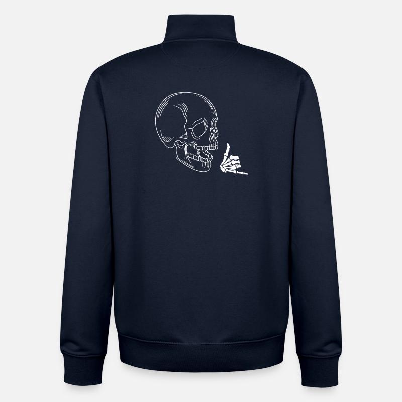 Crâne à bascule - Sweat zippé unisexe en coton bio Stanley/Stella - marine