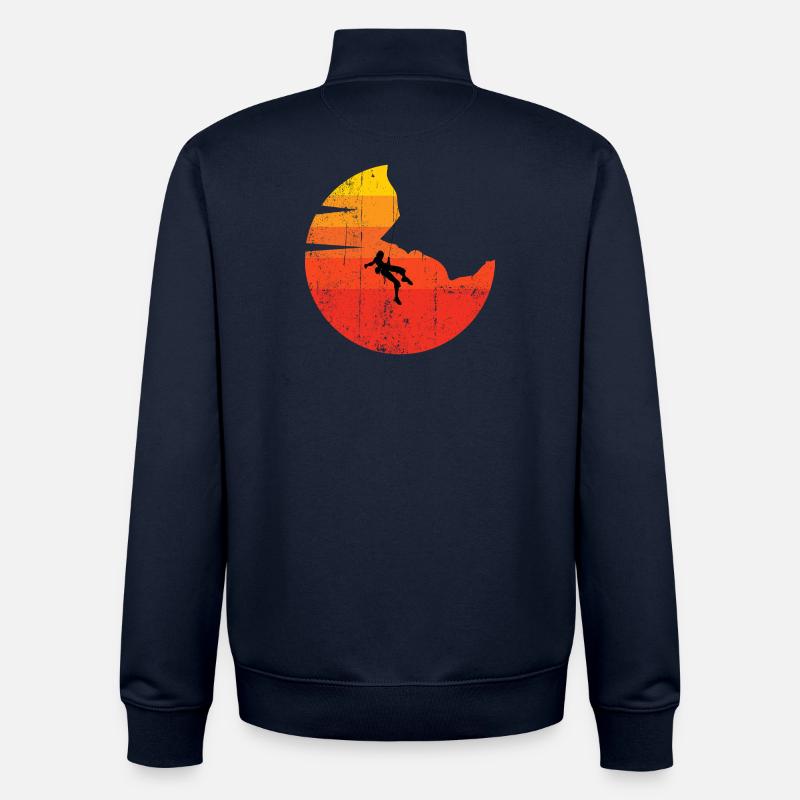 Escalade Classique - Sweat zippé unisexe en coton bio Stanley/Stella - marine