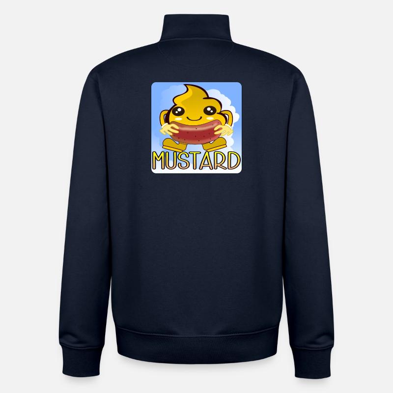 MUSTARD BBQ - Unisex Organic Zip Sweatshirt by Stanley/Stella - navy