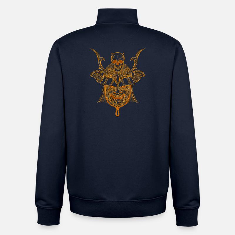 SAMOURAÏ - Sweat zippé unisexe en coton bio Stanley/Stella - marine