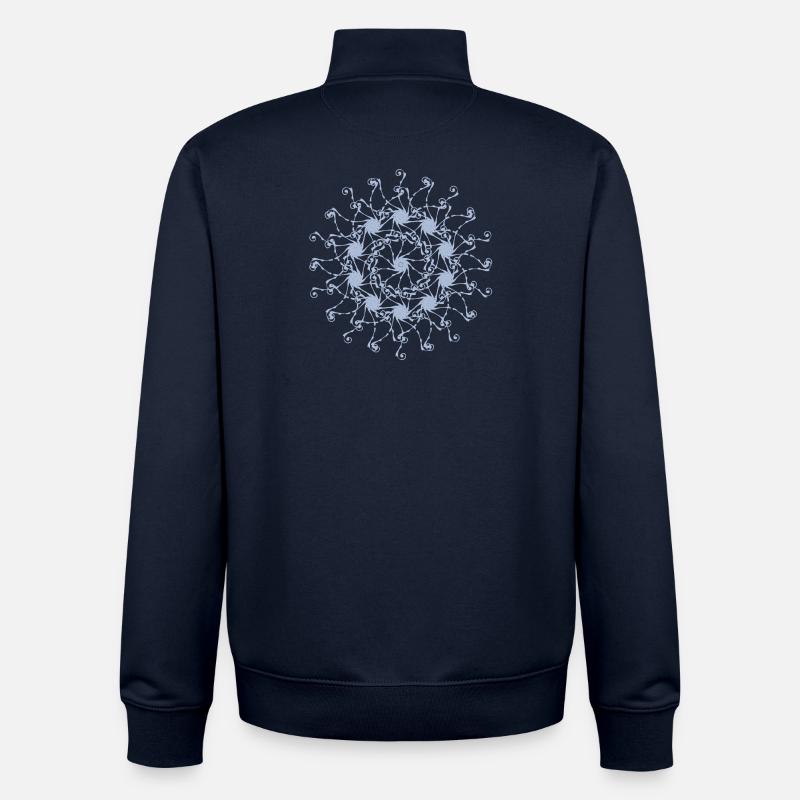 Mandala | Random patterns rotated - Unisex Organic Zip Sweatshirt by Stanley/Stella - navy