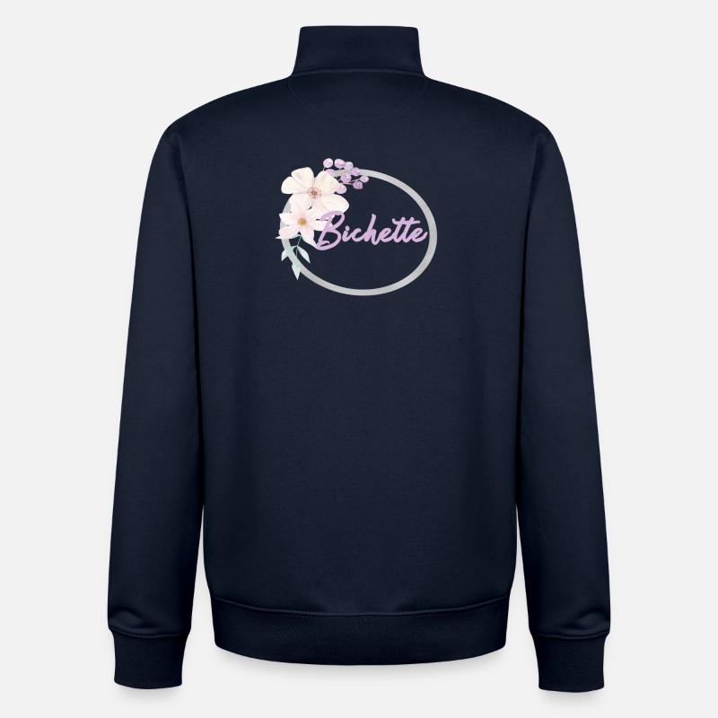 Bichette - Sweat zippé unisexe en coton bio Stanley/Stella - marine