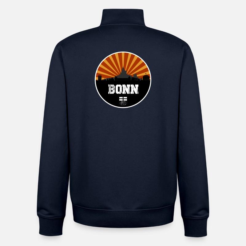 Bonn Skyline Retro - Unisex Organic Zip Sweatshirt von Stanley/Stella - Navy