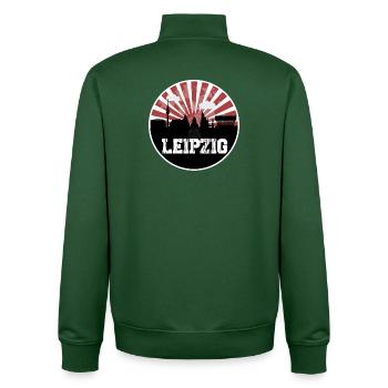 Leipzig Home Game Skyline - Sweat zippé unisexe en coton bio Stanley/Stella - vert bouteille - Dos - AI Model Male 185 dark (185cm)