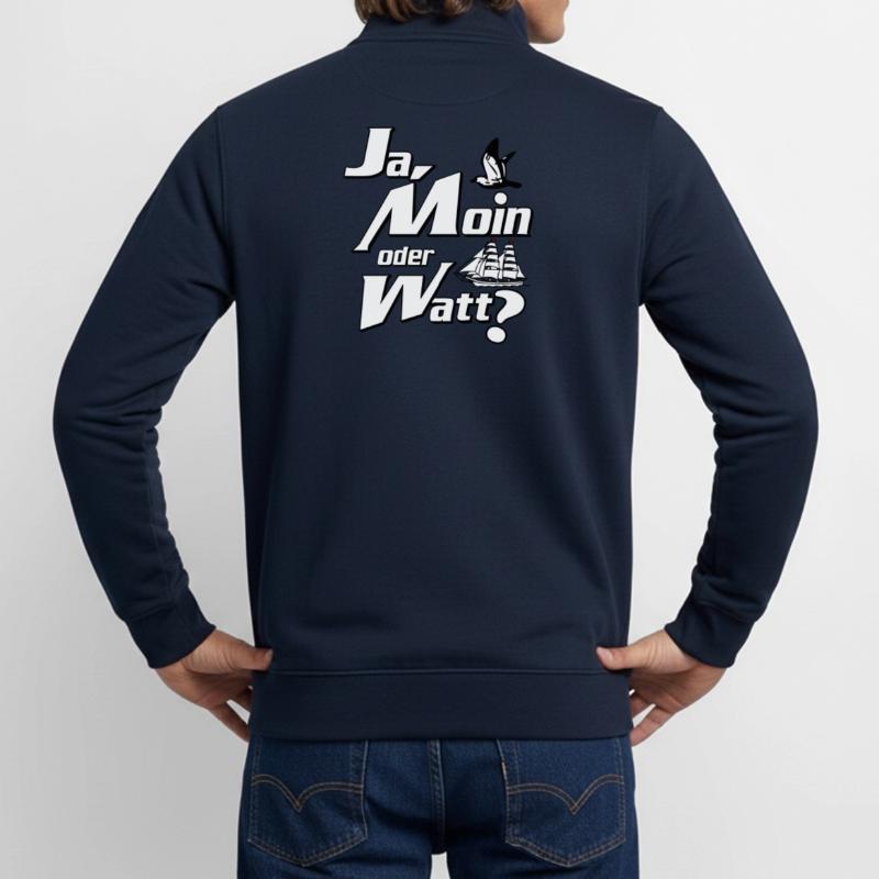 Ja Moin oder Watt? Unisex Organic Zip Sweatshirt von Stanley/Stella