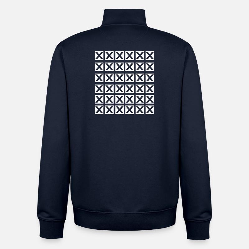 Cooles X-Grid-Design - Unisex Organic Zip Sweatshirt von Stanley/Stella - Navy