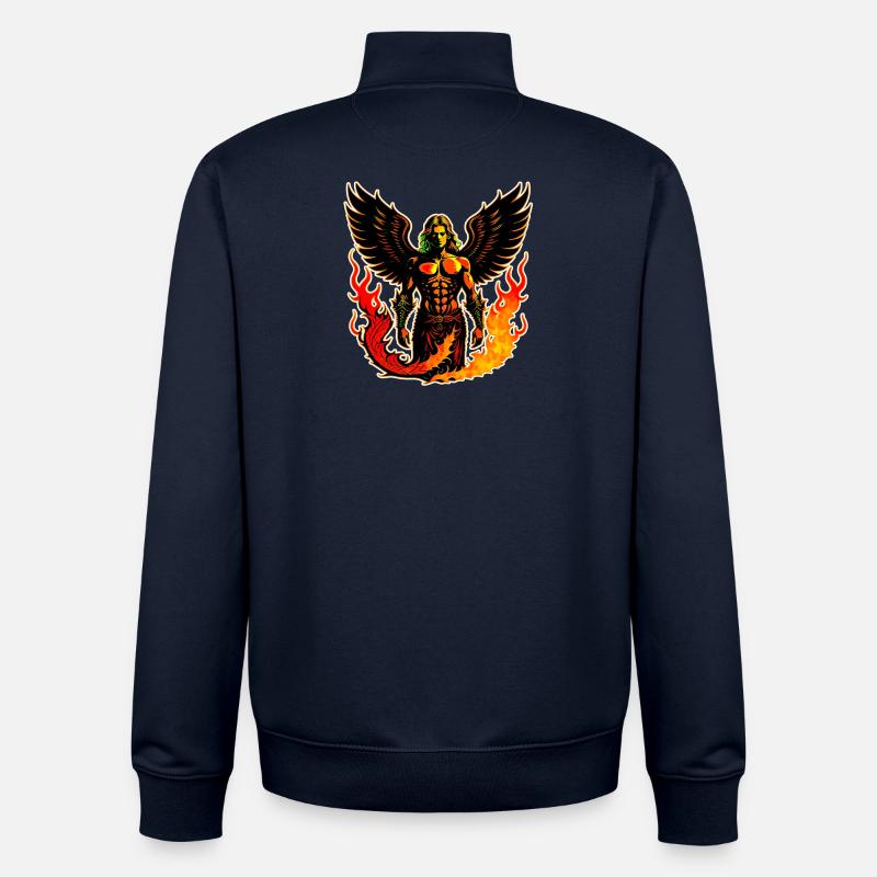 Engel in Feuer - Unisex Organic Zip Sweatshirt von Stanley/Stella - Navy