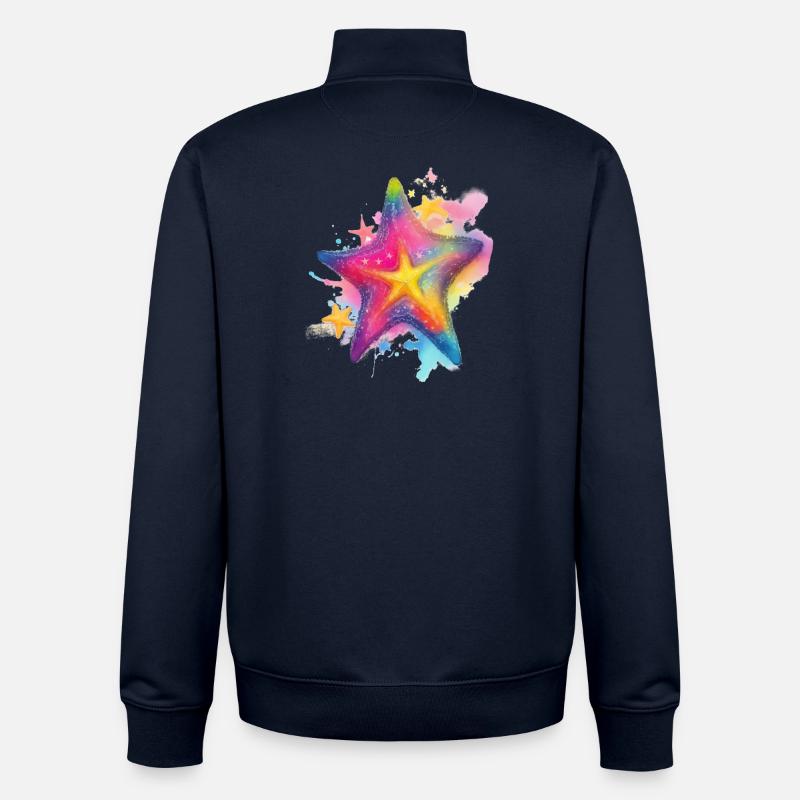 Seestern - Unisex Organic Zip Sweatshirt von Stanley/Stella - Navy
