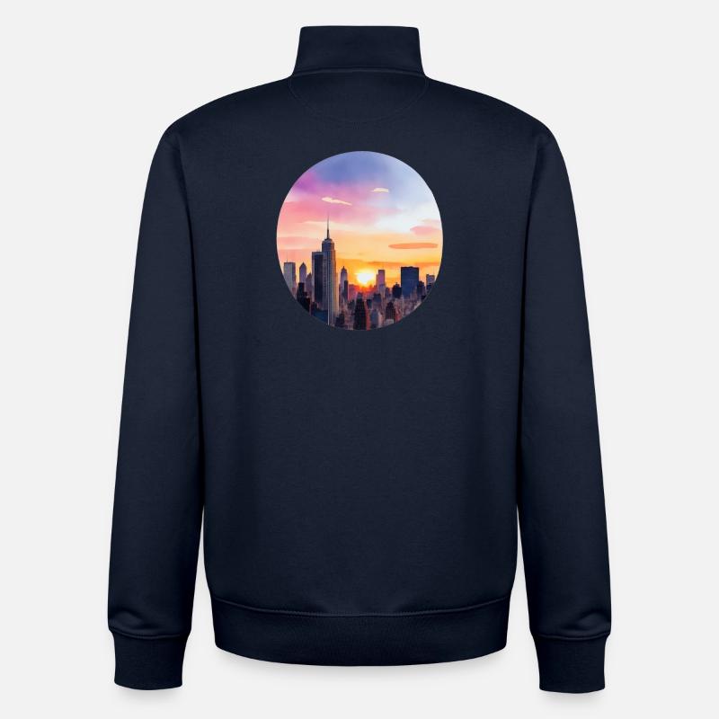 Horizon - Sweat zippé unisexe en coton bio Stanley/Stella - marine