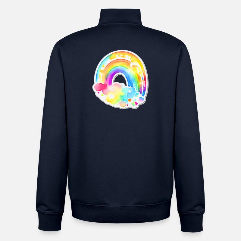 Regenbogen - Unisex Organic Zip Sweatshirt von Stanley/Stella - Navy
