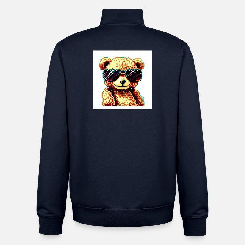 Pixelteddy-Potrait - Unisex Organic Zip Sweatshirt von Stanley/Stella - Navy