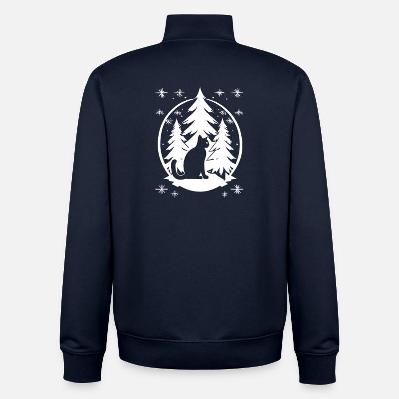 Chaton - Sweat zippé unisexe en coton bio Stanley/Stella - marine