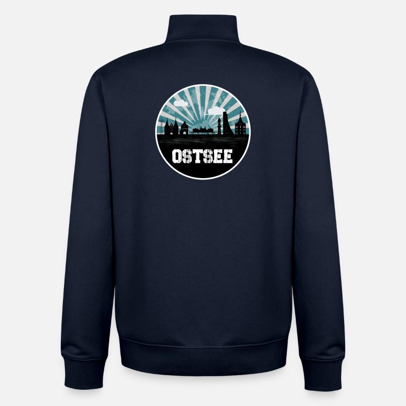 Ostsee Blue Hour Skyline - Unisex Organic Zip Sweatshirt von Stanley/Stella - Navy