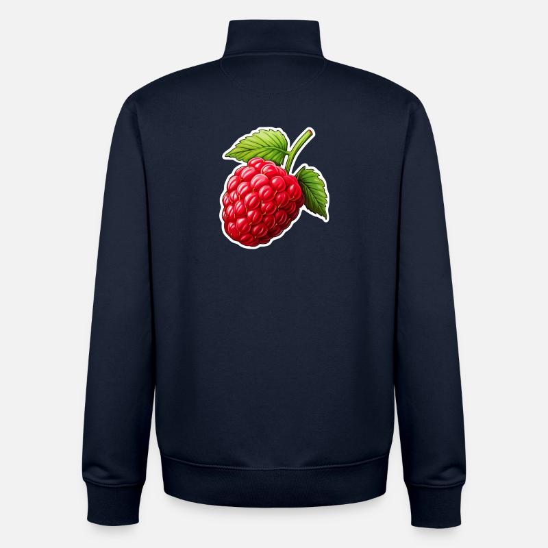 Himbeere einzeln - Unisex Organic Zip Sweatshirt von Stanley/Stella - Navy