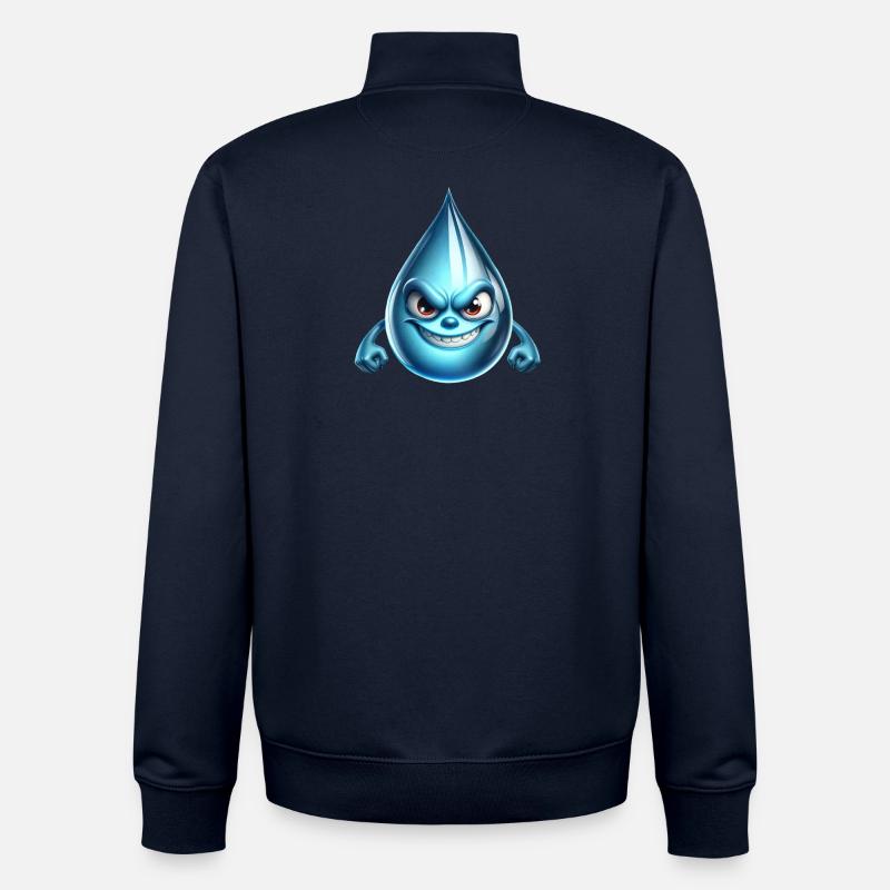 Böser Wassertropfen - Unisex Organic Zip Sweatshirt von Stanley/Stella - Navy