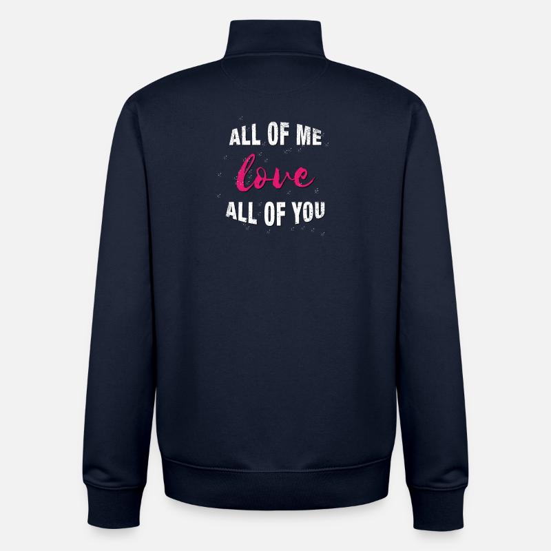 Je vous aime tous - Sweat zippé unisexe en coton bio Stanley/Stella - marine