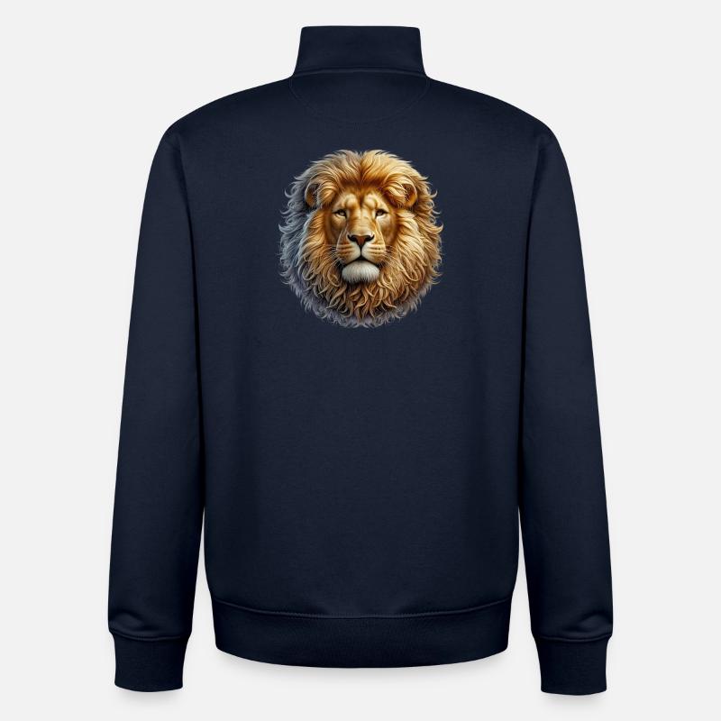 Lion - Sweat zippé unisexe en coton bio Stanley/Stella - marine