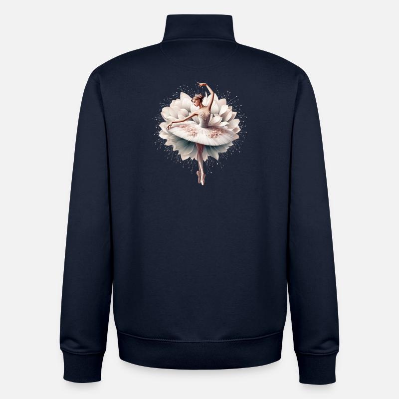 Danseuse de ballet avec tutu - Sweat zippé unisexe en coton bio Stanley/Stella - marine