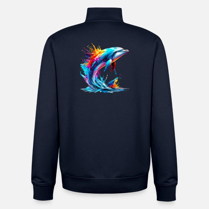 Delfin - Unisex Organic Zip Sweatshirt von Stanley/Stella - Navy