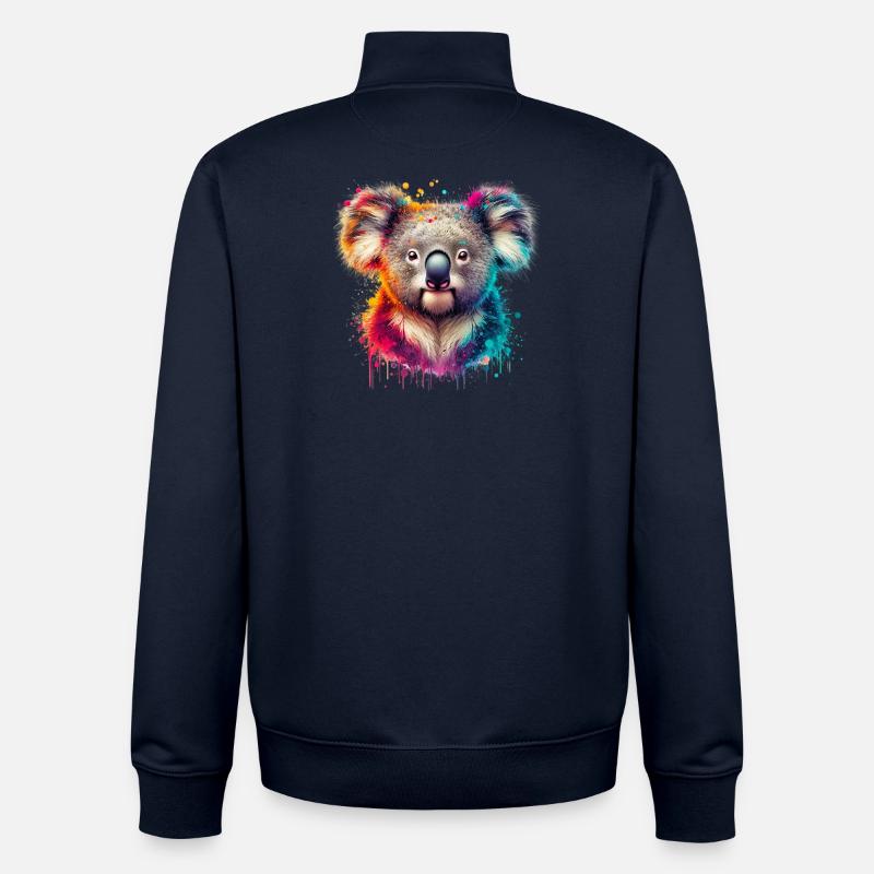 Koala - Unisex Organic Zip Sweatshirt by Stanley/Stella - navy