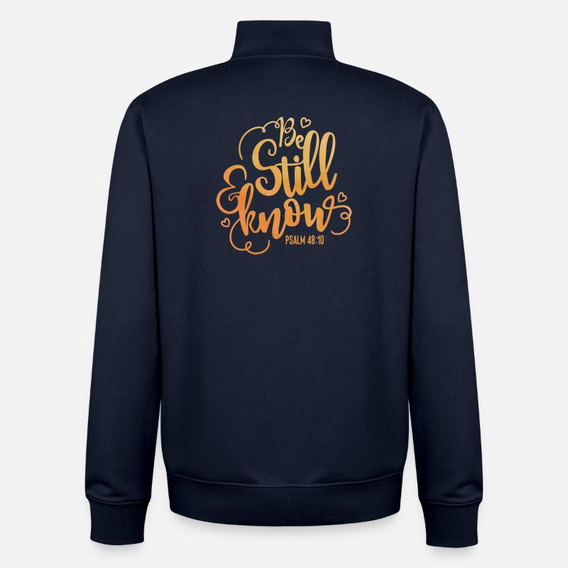 Be still and know - Unisex Organic Zip Sweatshirt von Stanley/Stella - Navy