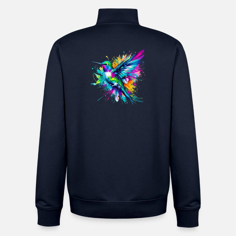 Colibri - Sweat zippé unisexe en coton bio Stanley/Stella - marine