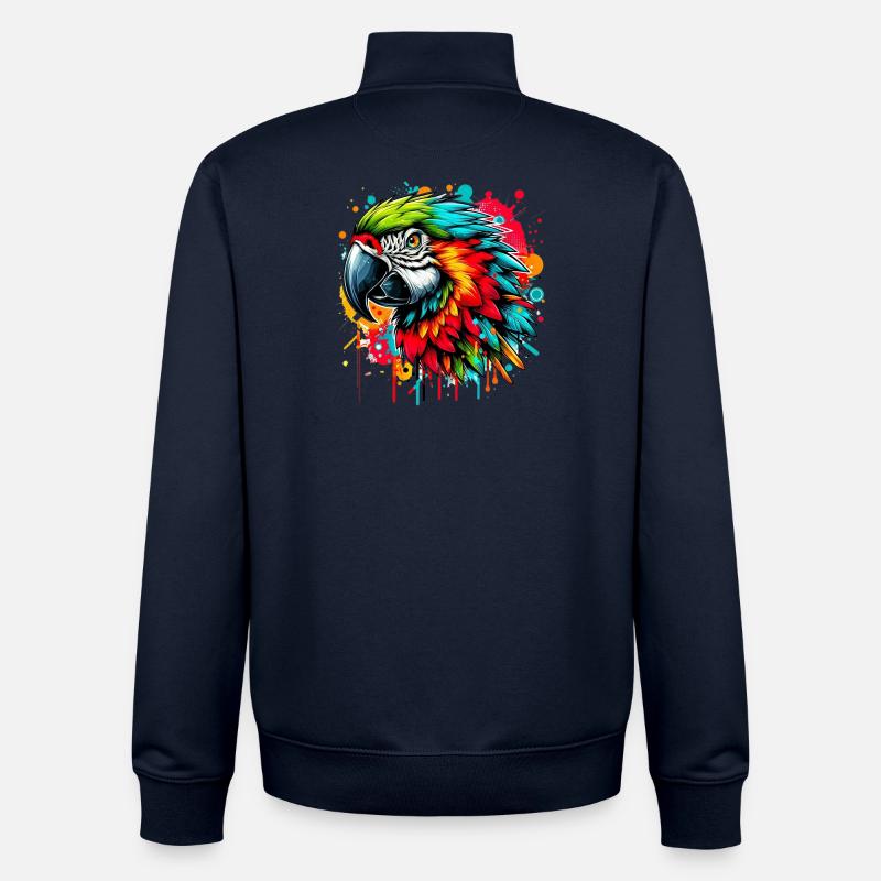 Papagei - Unisex Organic Zip Sweatshirt von Stanley/Stella - Navy